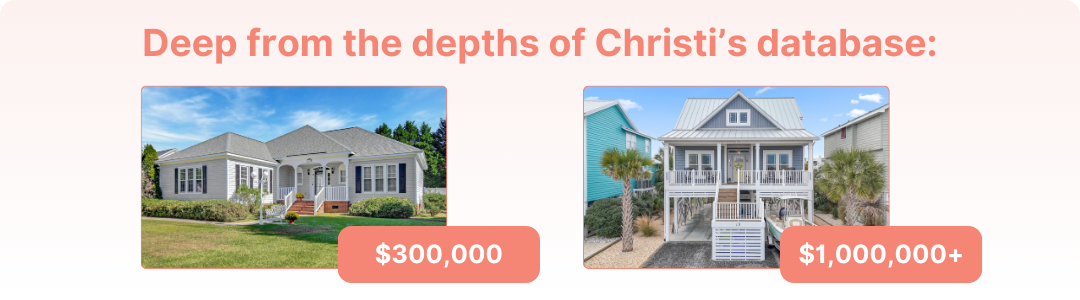 Deep from the depths of Christi’s database: $300,000 Listing, $1M+ Listing