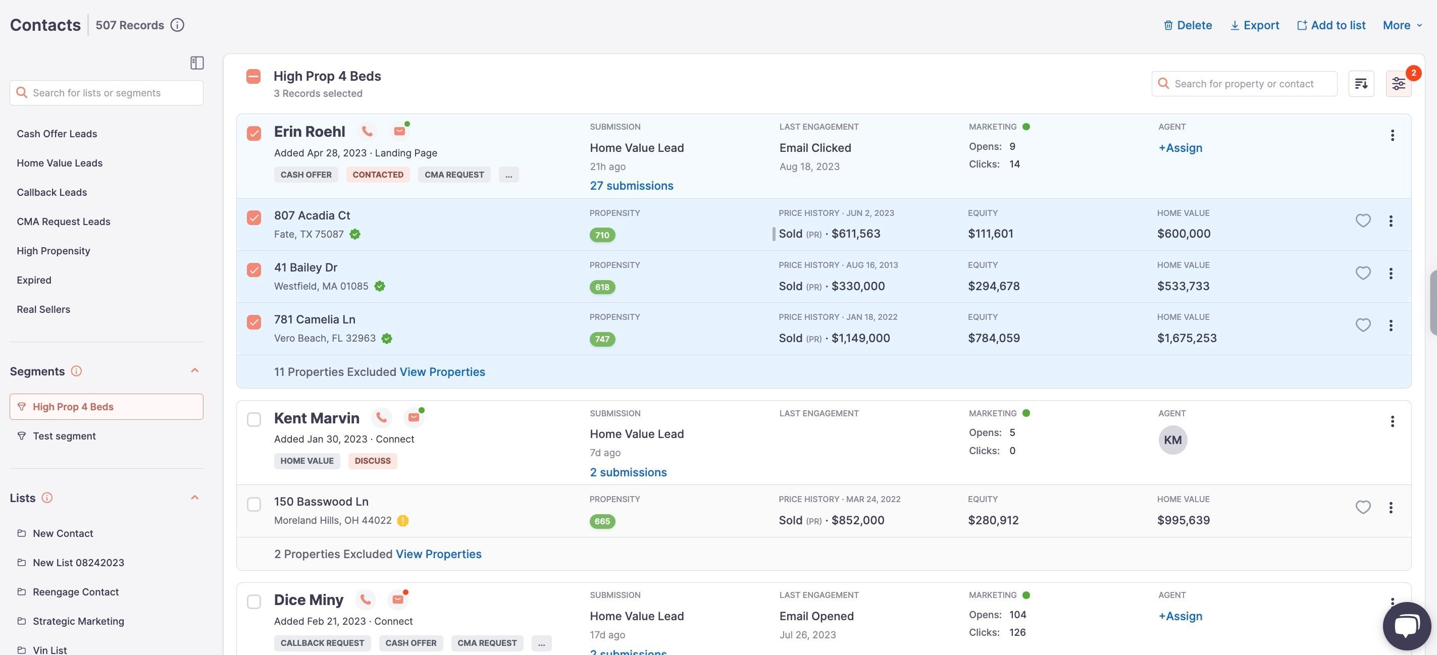 Creating And Managing Contact Lists